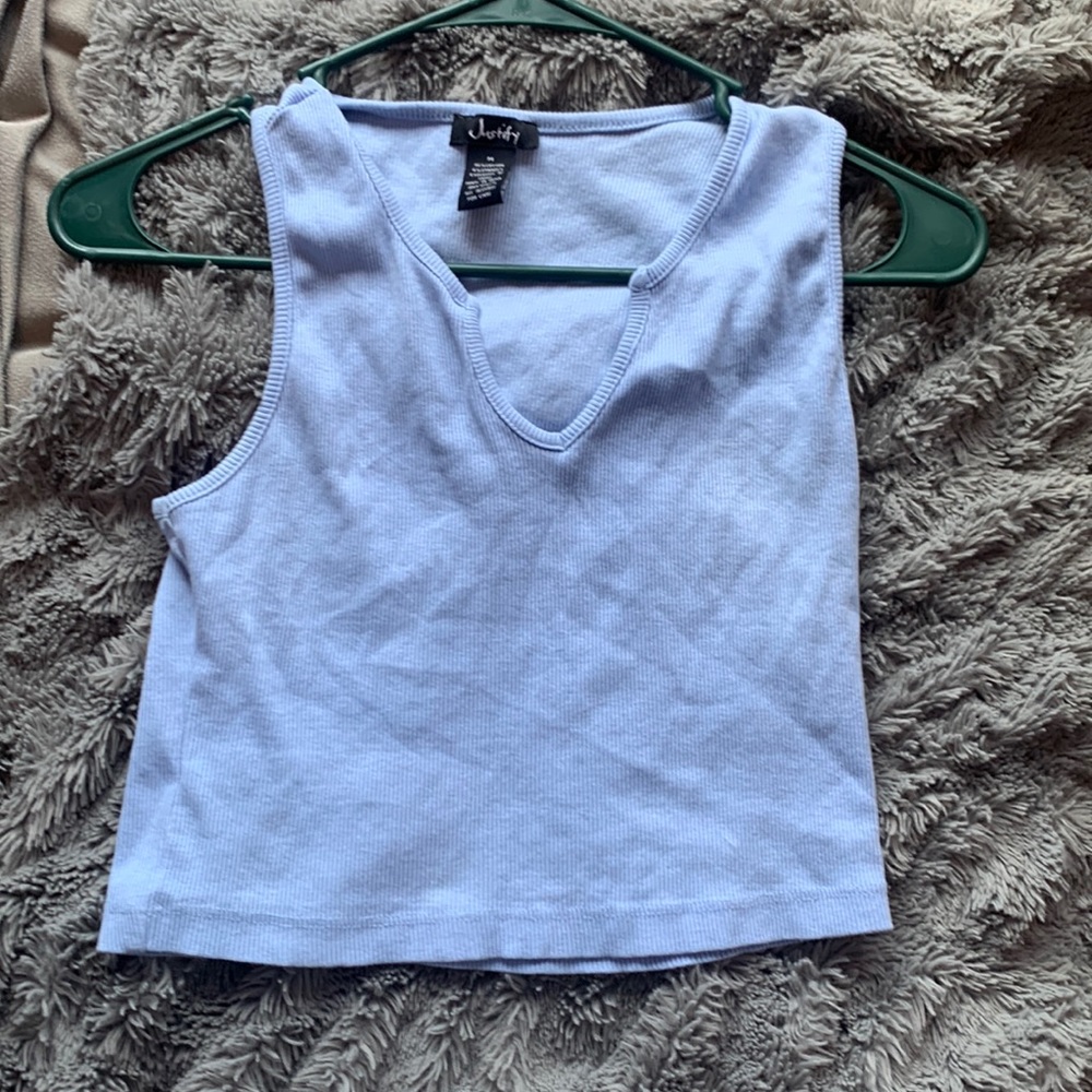 Basic baby blue tank top